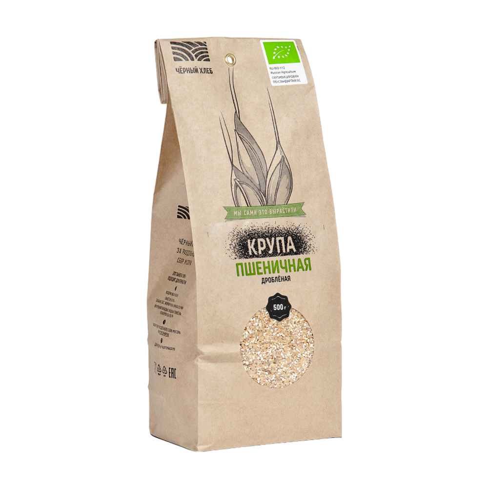 Крупа пшеничная дроблёная 500гр (ЧЕРНЫЙ ХЛЕБ)