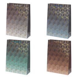 GAEM Пакет подарочный (бумага 210г/м2, блок микс 12шт), L30 W12 H41,5 см, 4в.