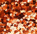 ПЛ006НН3 Пайетки круглые плоские, цвет: рыжий металлик, 3 мм, 10 грамм