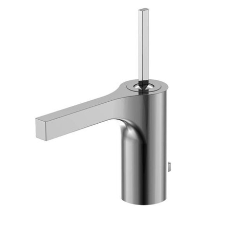 Смеситель для раковины Steinberg Серия 210 с керамическим картриджем Джойстик, без сливного гарнитура 1 1/4“, с гибкими шлангами 3/8“, хром 215 1010