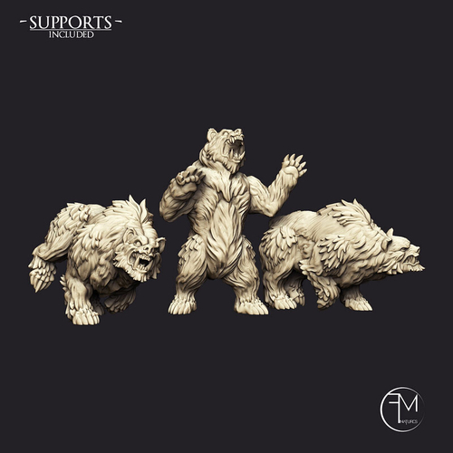 Медведь Вермедведь Бирфолк 1шт миниатюра для dnd, днд, pathfinder, фентези, Настольная игра, НРИ, Варгейм, РПГ