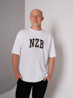 Футболка овер NZB unisex, белая