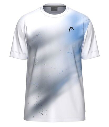 Футболка для мальчика теннисная Head Boys Topspin - white/navy/blue