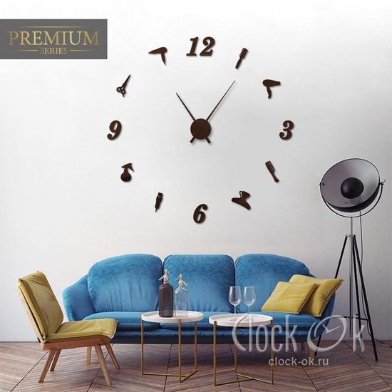 Настенные 3D часы Парикмахер