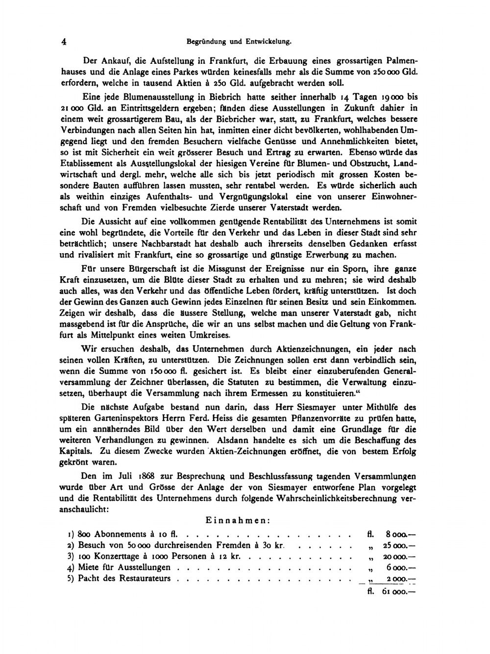 Der Palmengarten Zu Frankfurt A.M. | August Siebert