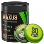 Презервативы гладкие, тонкие и с текстурой MAXUS Mixed X-Edition, микс 3 видов, 12 шт.