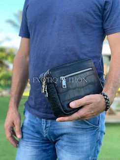 Мужская борсетка из кожи крокодила BG-399
