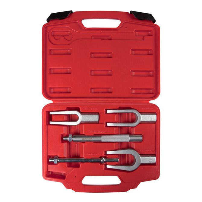 МАСТАК (100-55005C) Набор съемников шаровых опор и рулевых наконечников, зев 18, 24, 29 мм, вилки, кейс, 5 предметов