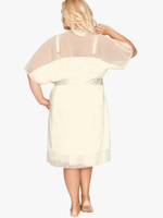 Пеньюар с короткими рукавами и атласным поясом (Размер: XXL) (Цвет: черный)