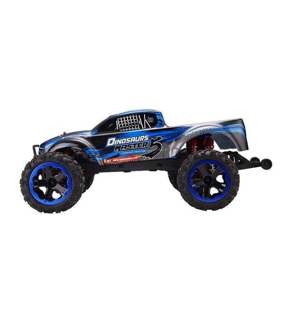 Радиоуправляемый монстр Remo Hobby Dinosaurs Master Brushless UPGRADE (синий) 4WD 2.4G 1/8 RTR
