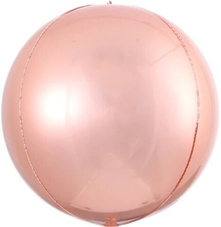 Шар (20''/51 см) Сфера 3D, Розовое Золото, 1 шт.