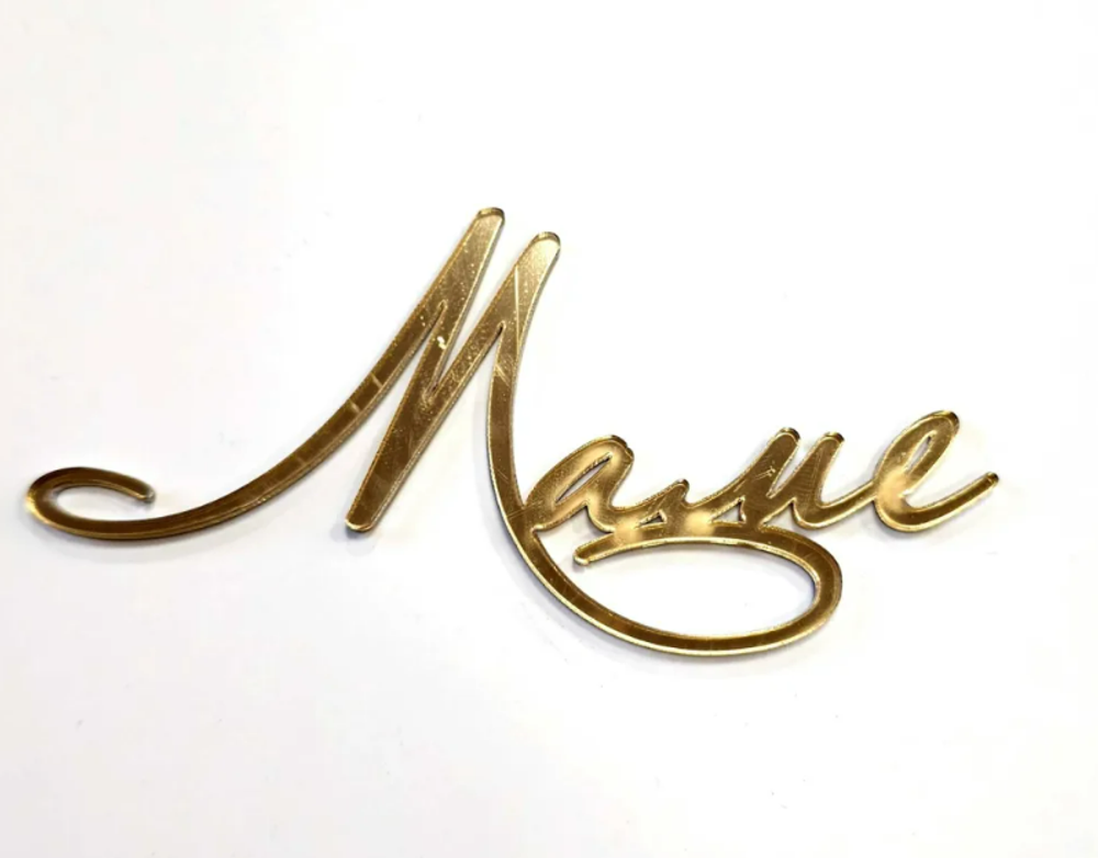 Бенто-топпер Маме золото