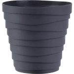 Кашпо для цветов пластиковое 1,4л d-14,5см «Бархан» Антрацит