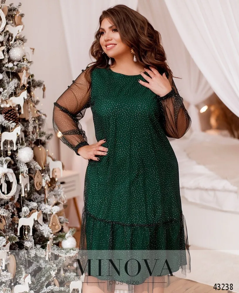 Платье 2101Б-зеленый Minova
