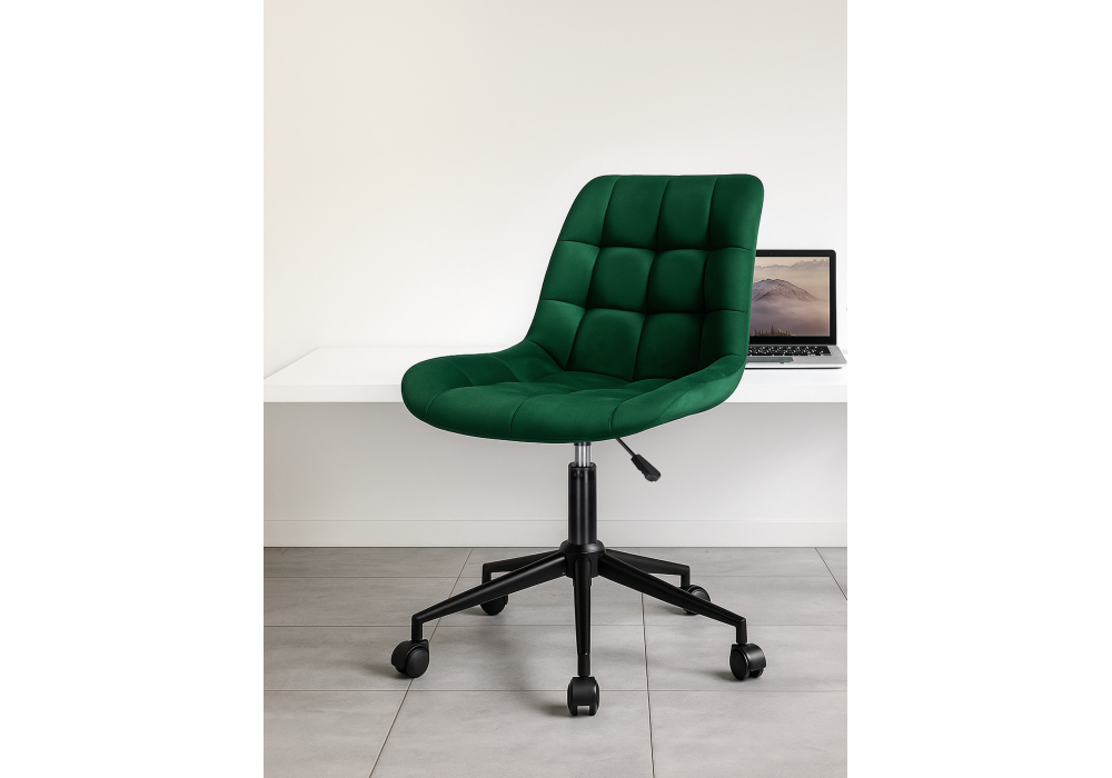 Офисное кресло Woodville Честер зеленый, черный, ножки черные