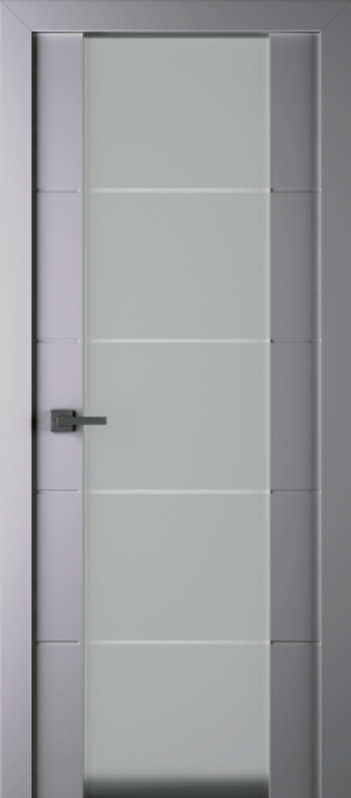 Дверь Arvika 202 / Цвет Эмаль светло - серый / Мателюкс белый кристалайз / Двери Belwooddoors