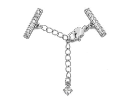 Застежка для многоярусных украшений с карабином, 17мм