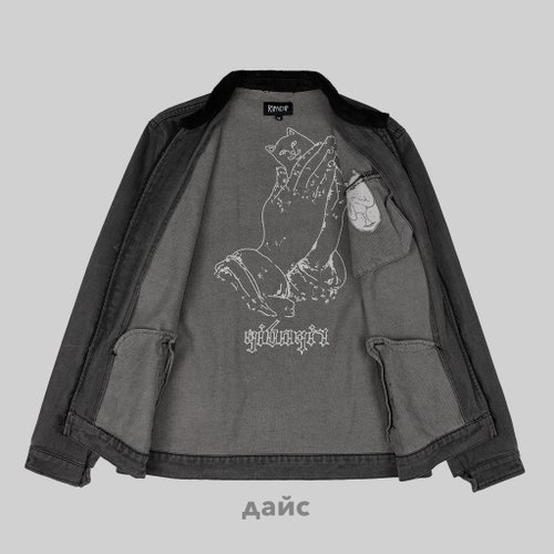 Куртка мужская Ripndip Los Feliz Denim Work Jacket артикул:RND10192 - купить в магазине Дайс