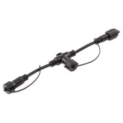 Коннектор ЭРА ERAPS-C для гирлянд Т-образный IP65 каучук черный | Профессиональное праздничное и новогоднее освещение