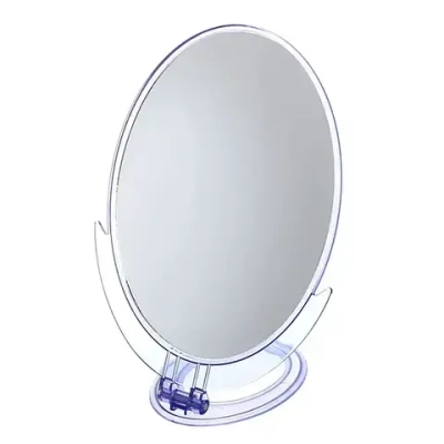 Зеркало настольное в пластиковой оправе «Классика - Практика» овал, подвесное 32см