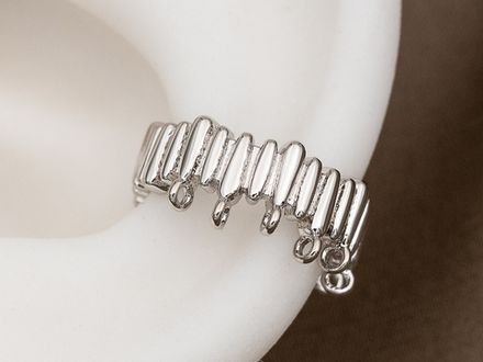 Кафф "Рельеф" с петельками