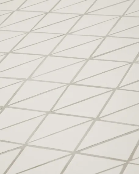 Уличный стол Maurina из зеленой оцинкованной стали с плиткой цвета экрю 182 x 91 см