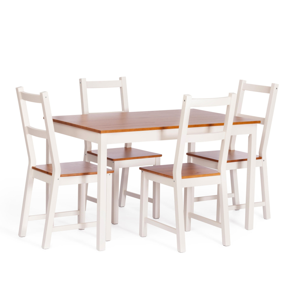 Стул Соната / Sonata chair массив сосны, 41х50х95 см, антик/белый