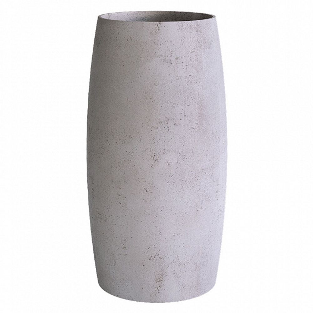 Кашпо CIGAR CONCRETE WHITE D37 H78