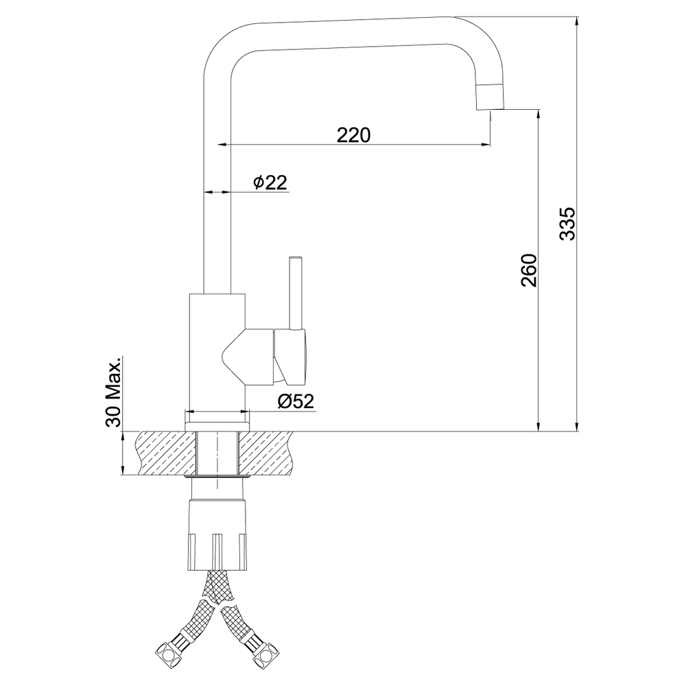 Смеситель для кухонной мойки Lemark Expert (LM5077S)