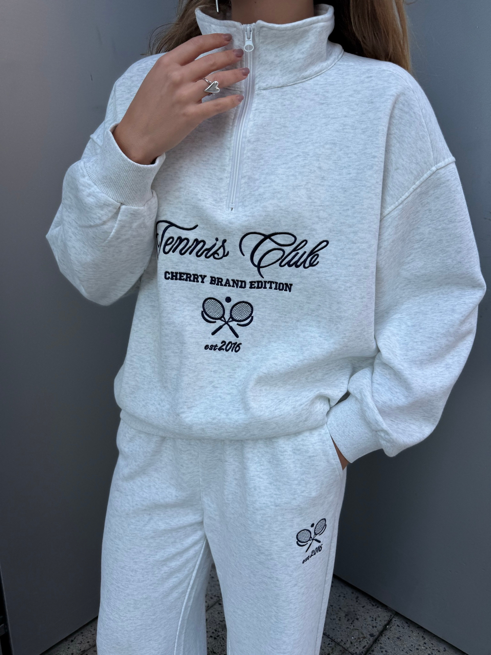 Костюм Tennis club серый меланж