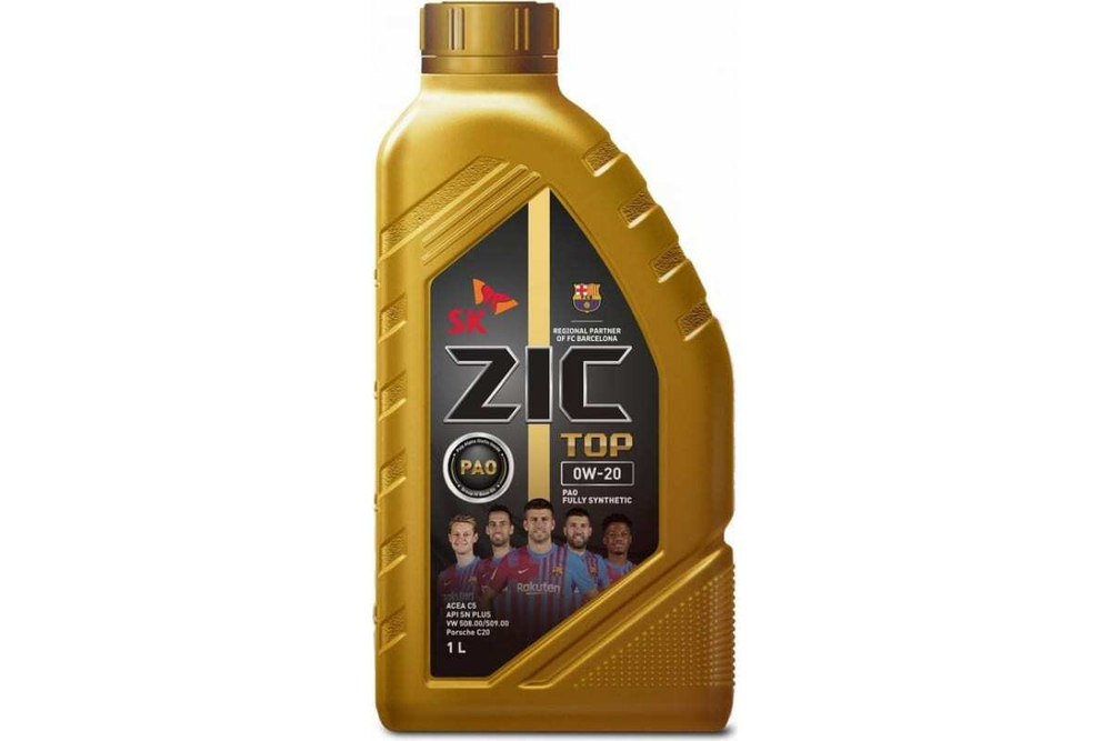 Масло ZIC TOP 0w20 SN+ C5 (1л) ПАО-синтетика