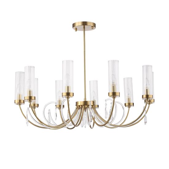 SL1400.303.10 Люстра подвесная ST-Luce Латунь/Латунь, Прозрачный E14 10*40W ILLUMIA