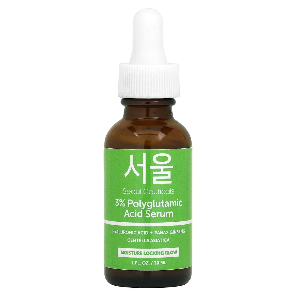 SeoulCeuticals, Сыворотка с 3% полиглутаминовой кислотой, 30 мл (1 жидк. унц.)