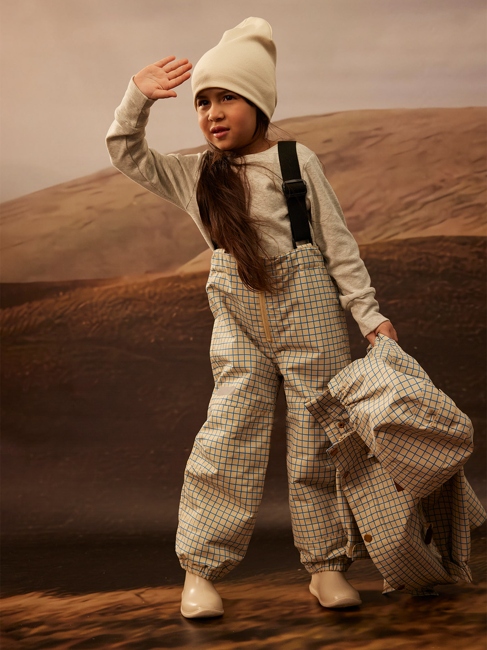 ПРЕДЗАКАЗ Брюки непромокаемые демисезонные Mjölk Graphic Check