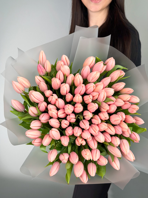 Букет из тюльпанов 101шт (цвет по согласованию)