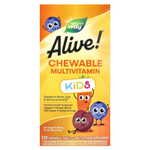 Nature's Way, Alive!®, жевательные мультивитамины для детей от 2 лет, со вкусом апельсина и ягод, 120 жевательных таблеток