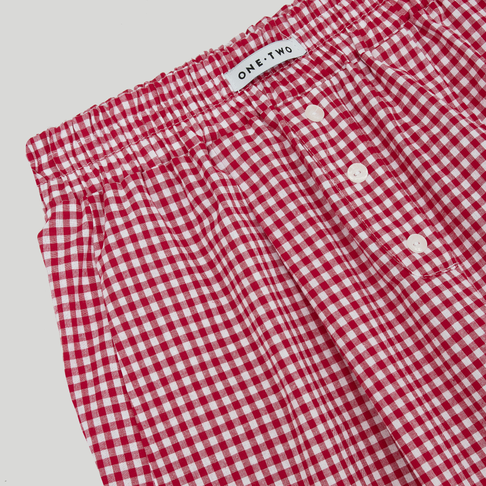 Plaid Boxer Shorts Red