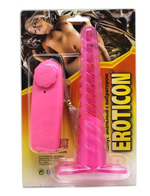 Анальный стимулятор-спираль с вибрацией Eroticon (Цвет: розовый)