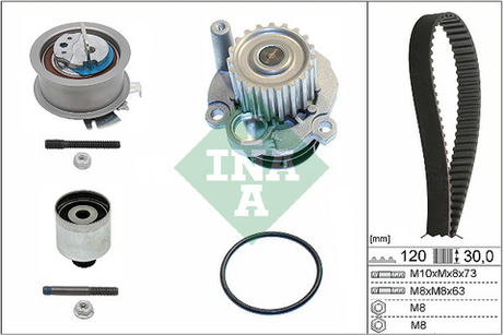 INA - 530020132-INA - Water Pump & Timing Belt Set - << PROVJERITE LISTU DIJELOVA NA TIPKU ISPOD KATALOSKOG BROJA