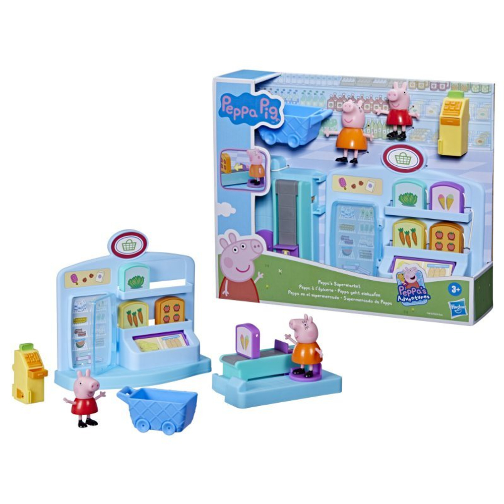 Игровой набор Hasbro Swinka Peppa - Свинка Пеппа набор для покупок в супермаркете -магазине + 2 фигурки