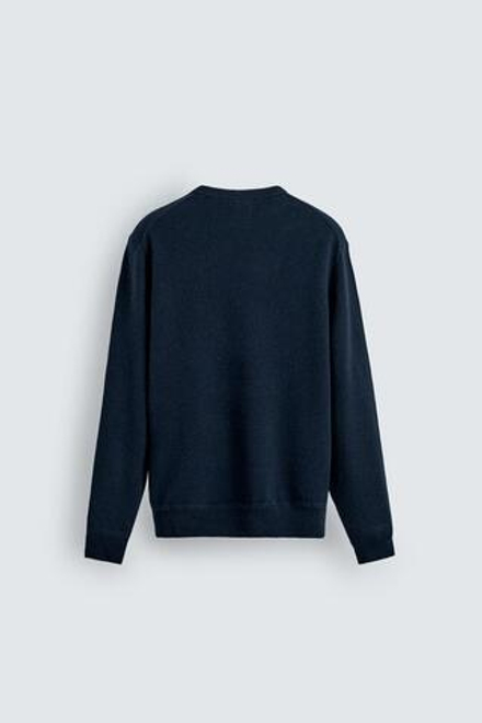 ZARA СВИТЕР ИЗ ШЕРСТИ И КАШЕМИРА, МОРСКОЙ СИНИЙ