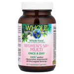 Natural Factors, Whole Earth & Sea®, мультивитамины для женщин старше 50 лет, 60 вегетарианских капсул