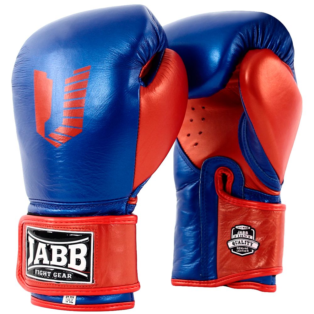Перчатки бокс.(нат.кожа) Jabb JE-4069/Eu Fight синий/красный 8ун.