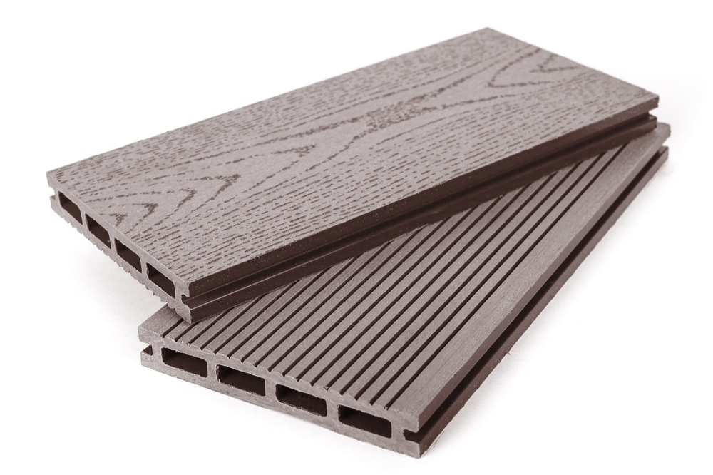 Террасная доска (Декинг) пустотелая 140 х 22 мм Шоколад 3D WOOD
