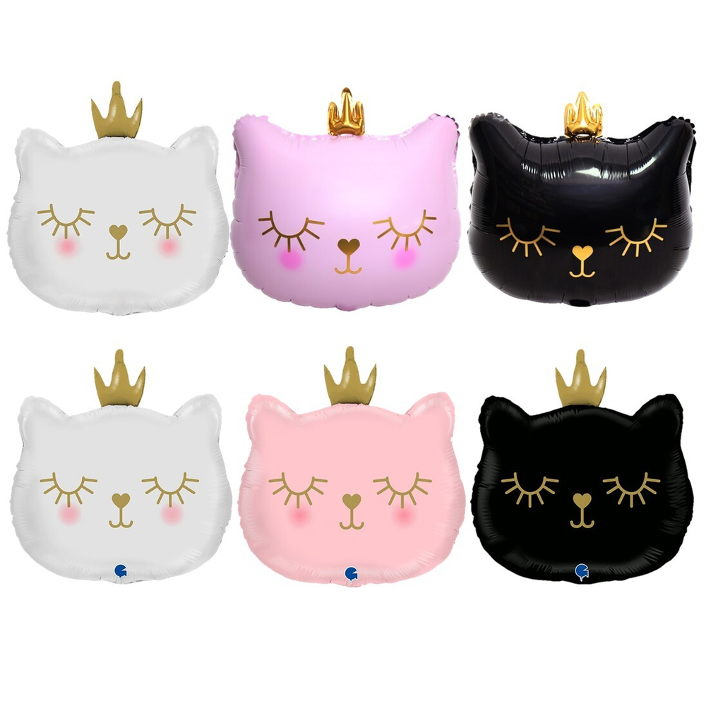 Фольгированный шар-фигура «Котенок принцесса» в ассортименте, 66 см / 74 см, Китай / Италия