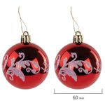 Шары ёлочные НАБОР 44 шт., 6 см/3 см,"Red&White", красные/белые, пластик, ЗОЛОТАЯ СКАЗКА, 592166