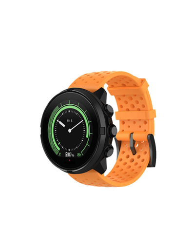 Силиконовый дышащий ремешок Suunto 24 mm для 9 / 9 Baro / 7 / D5 / Spartan Sport быстросъемный (Athletic 1) короткий (Оранжевый)