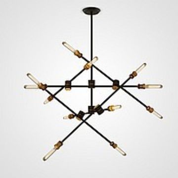 Металлическая люстра с вращающимися штангами в индустриальном стиле ROD