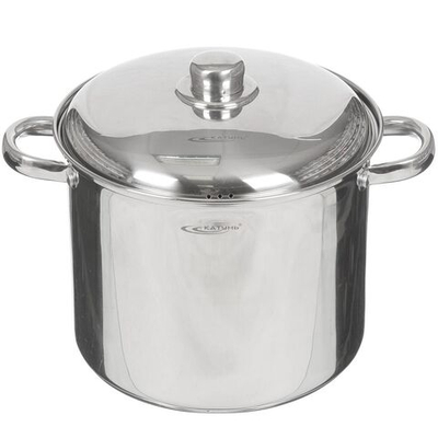 Кастрюля нерж, 9 л, с крыш, Катунь, Гретта, КТ04-D-90, индукц