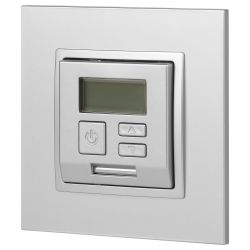 14-4111-03 ЭРА Терморегулятор универс. 230В-Imax16А, IP20, Эра Elegance, алюминий